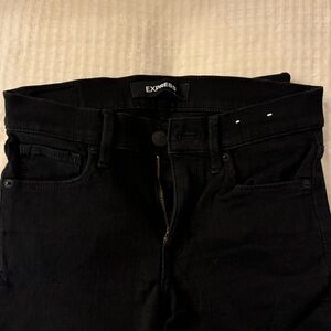 Black stretch skinny jeans: Express size 4regular